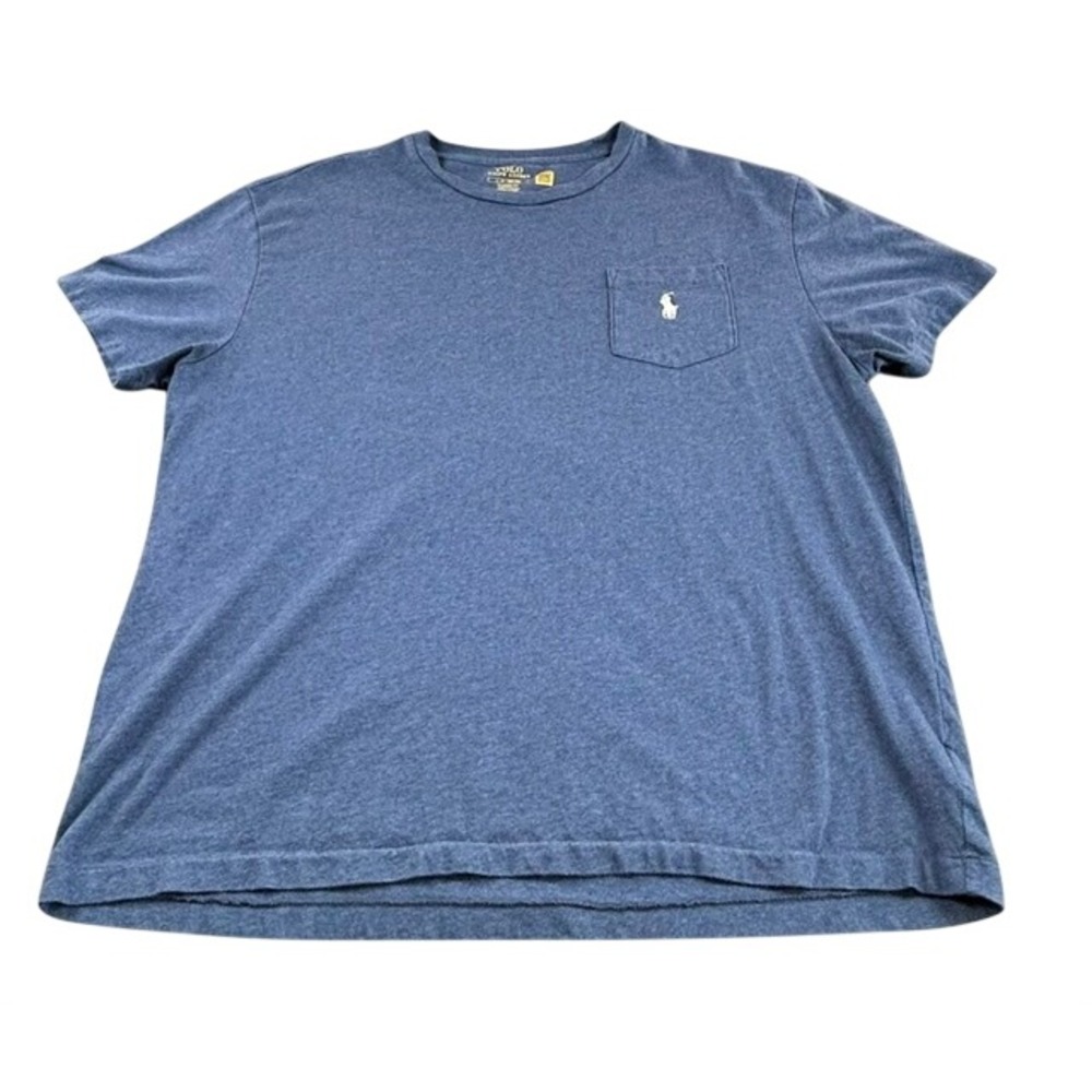 Polo Ralph Lauren Men's Heather Blue Classic Fit Cotton T-shirt LG